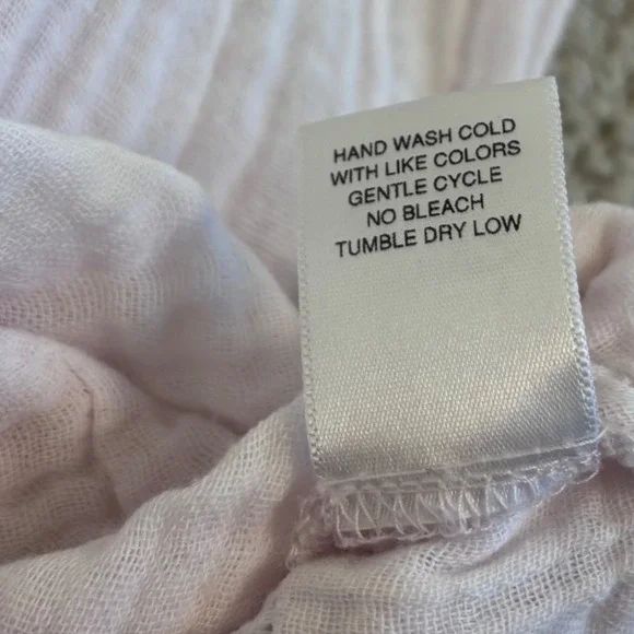 Michael Stars Double Gauze Keyhole Top Bloom Pink Boho Peasant Blouse Medium - Picture 9 of 16